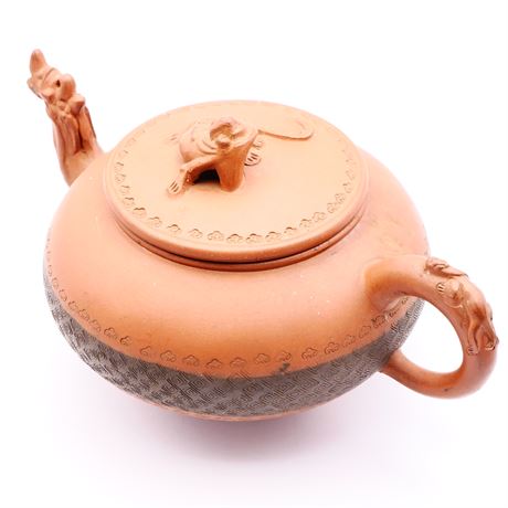 Clay Teapot with Dragon Spout