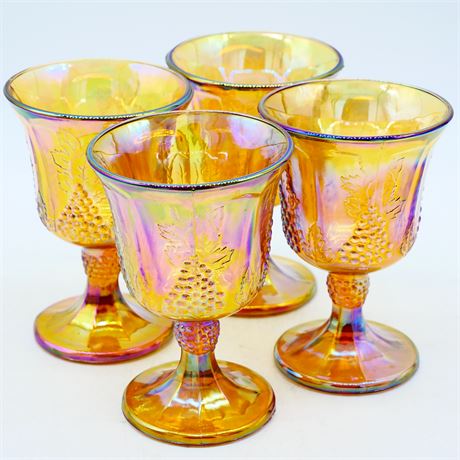 Iridescent Orange Glasses (Set of 4)