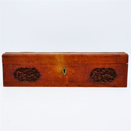Wood Box with Ornate Carvings