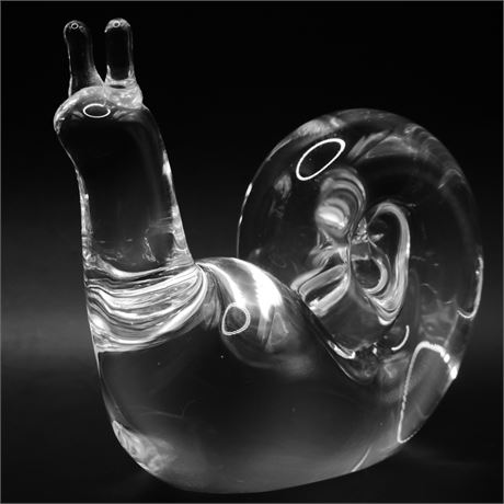 Steuben Glass Snail Figurine