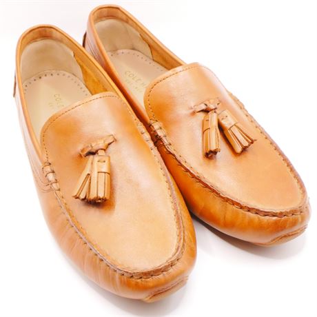 Cole Haan Light Brown Leather Women's Tassel Loafers