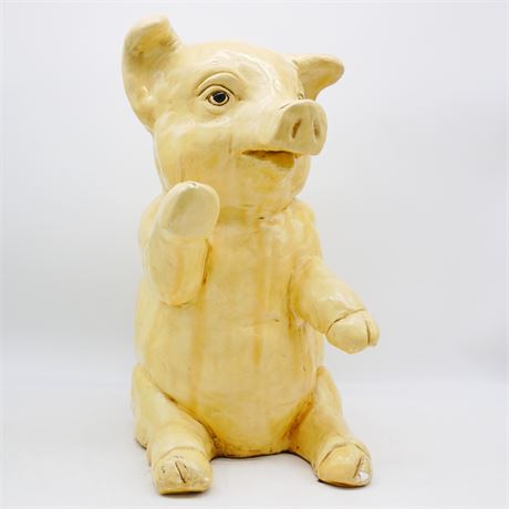 Large Ceramic Pig Sculpture
