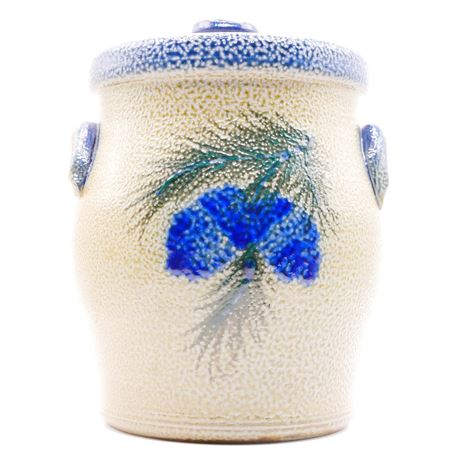 Handmade Rowe Pottery Works Jar w/Lid