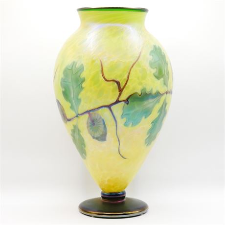 Orient & Flume Iridescent Yellow/Green Vase