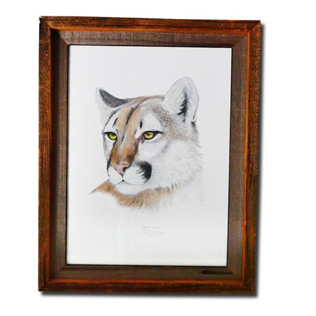 "Cougar" Limited Edition Signed Lithograph by George E. Pittman