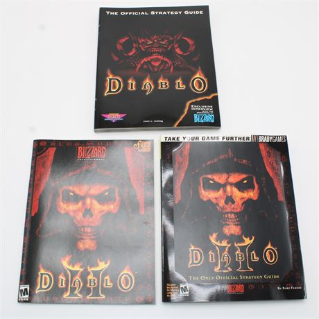 Diablo and Diablo II Strategy Guides & Manual (Total of 3)