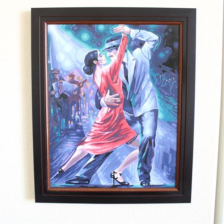 Framed Spanish Dancers Paint-by-Number Painting