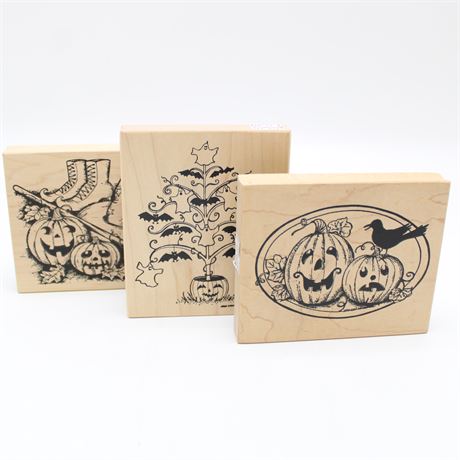 Halloween Rubber Stamps (Set of 3)