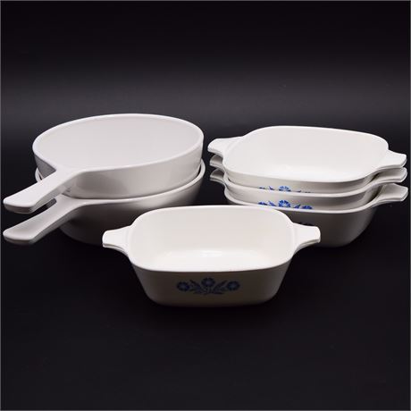 Lot of Corningware Pyroceram Glass Ceramic Cookware (6 pieces)
