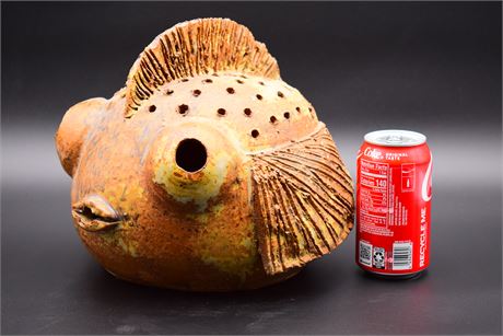 Large Ceramic Blowfish Tabeltop Tea Light Candle Holder