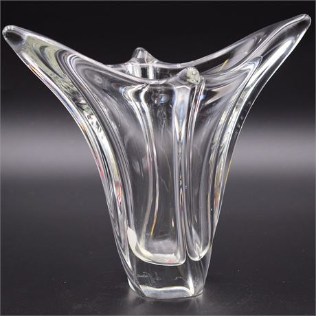 Daum French Mid Century Crystal Vase