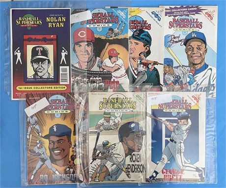 Baseball Superstars Comics Lot (7)