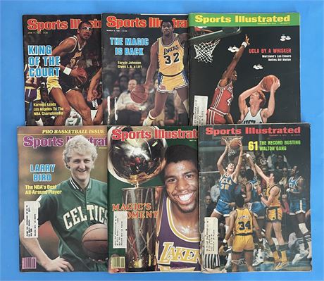 1973-85 Sports Illustrated Basketball Magazines Lot (6)