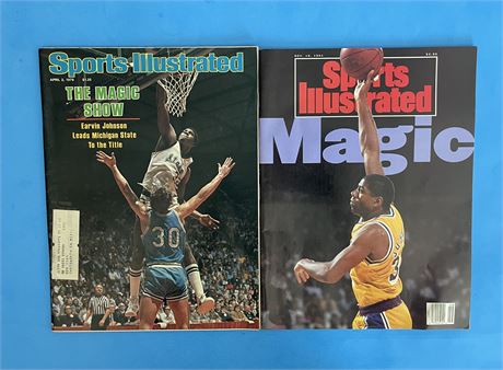 1979 & 91 Sports Illustrated Magic Johnson Magazines Lot (2)