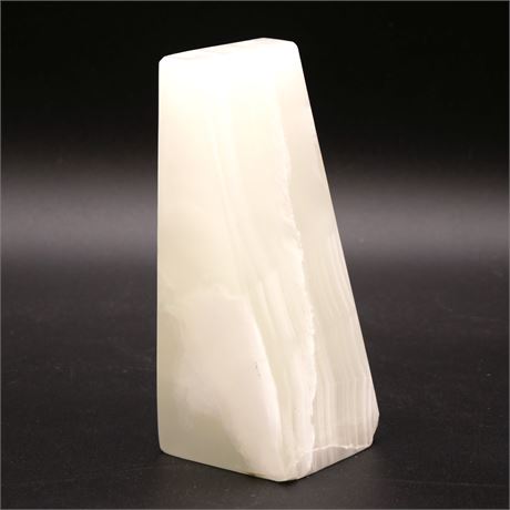 Large Banded White Calcite Cut & Polished
