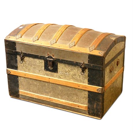 Large Dome Top Steamer Trunk