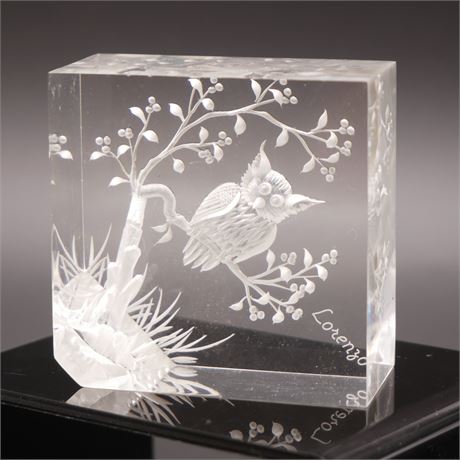 Reverse Carved Acrylic Paperweight