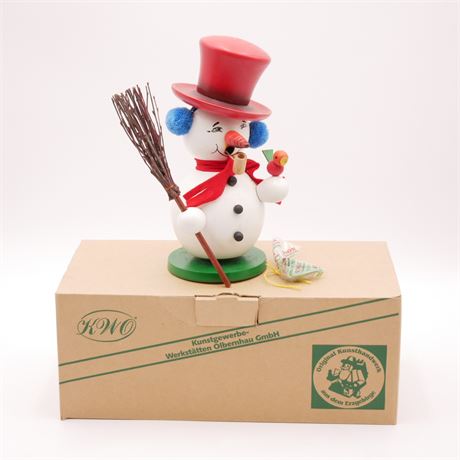 Wooden Snowman Incense Smoker Handcrafted by Christian Ulbricht