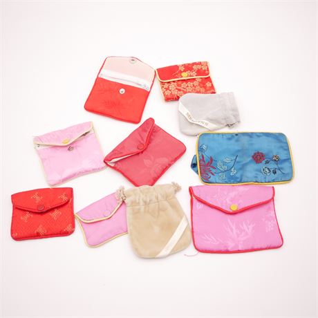 Fabric Jewelry Pouch Bundle (Total of 18)