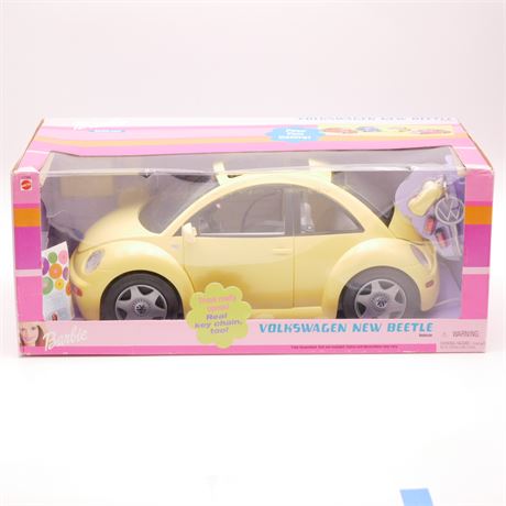 Mattel 2000 Barbie Yellow Volkswagen New Beetle - New in Box