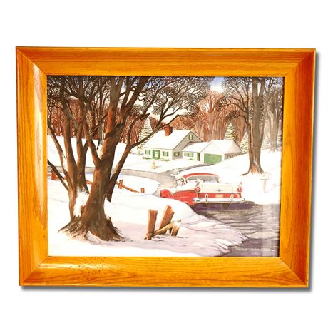 Original Winter Scene Painting by Donald Kaminski