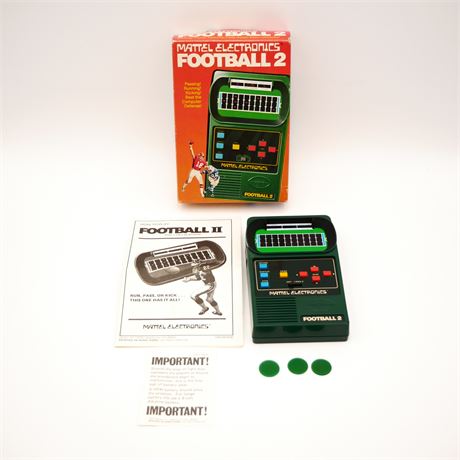 Vintage Mattel Electronics Football 2 Handheld Electronic Game