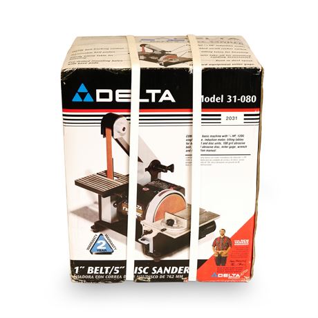 Delta 1" Belt/5" Disc Sander Model 31-080 - New in Box