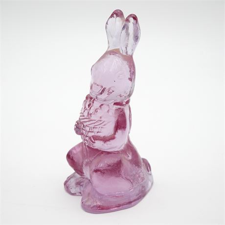 Lilac Glass Rabbit Figurine