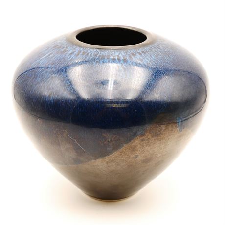 Black & Blue Ceramic Vase