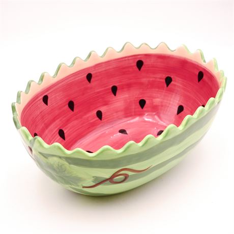 Large Ceramic Watermelon Bowl
