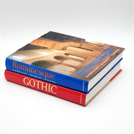 Lot of 2 Art Books for Gothic and Romanesque Styles