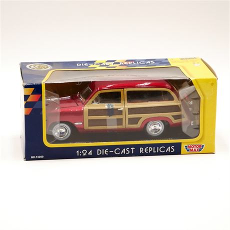 Motor Max 1:24 Scale Die-Cast 1949 Ford Woody Wagon
