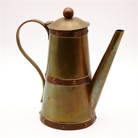Tall Brass Coffee Pot