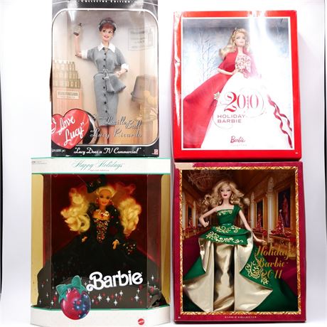 Lot of 4 Special Edition Barbie Dolls