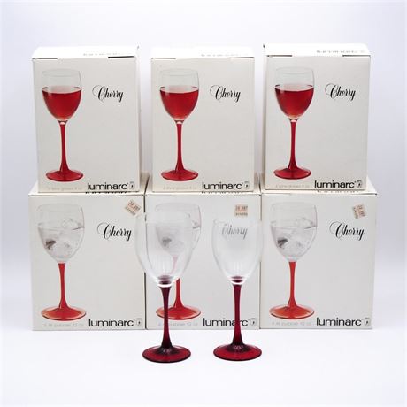 Luminarc Cherry 12oz All Purpose & 8oz Wine Glasses (Total of 22)