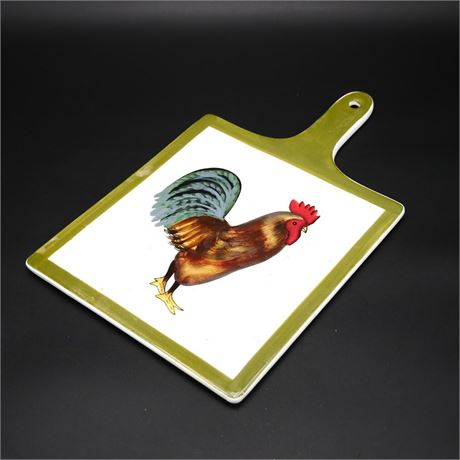 Ceramic Trivet or Wall Hanging by Baum Bros. Rooster Strut Collection