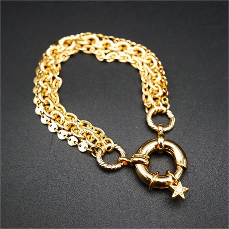 Multi-Chain Bracelet w/Star Clasp