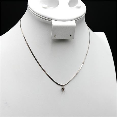 925 Sterling Herringbone Chain Necklace