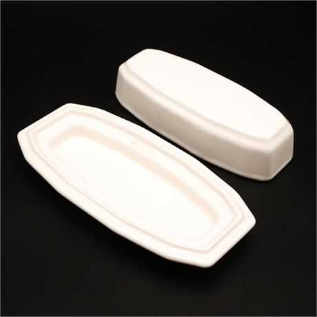 Pfaltzgraff White Ceramic Butter Dish