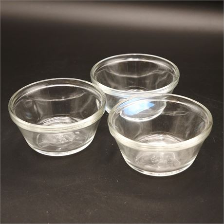 Glass Custard Cups (Set of 3)