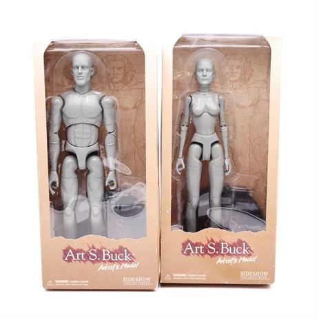 Pair of Art S. Buck Male and Female Artists Models (New In Box)
