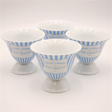 Robert Gordon Australia Porcelain Sundae Ice Cream Cups (Set of 4)