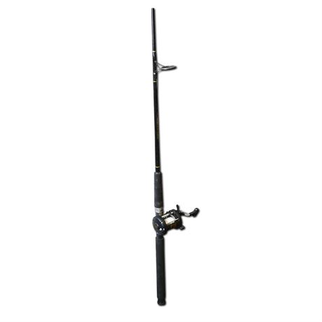 South Bend Black Beauty 2-Piece 7ft Spinning Rod BBSW-556 w/Shimano TR200-G Reel