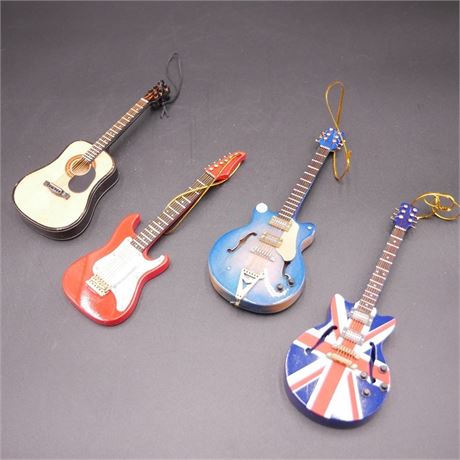 Assorted Guitar Ornaments (Total of 4)