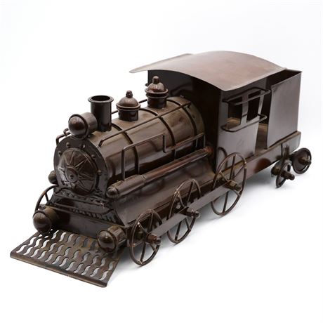 Large Antique Style Metal Train Engine