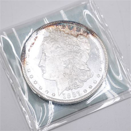 1887 Morgan Silver Dollar No Mint Mark
