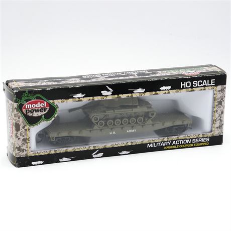 Model Power HO Scale Military Action Series No.99160 US Army 50'Flat w/M-47 Tank
