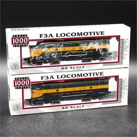 Pair of Proto 1000 Series HO Scale Chicago & North Western F3A Locomotives