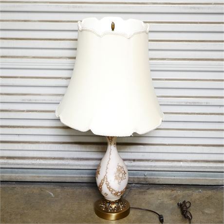 Bohemian Style Blown Glass Lamp