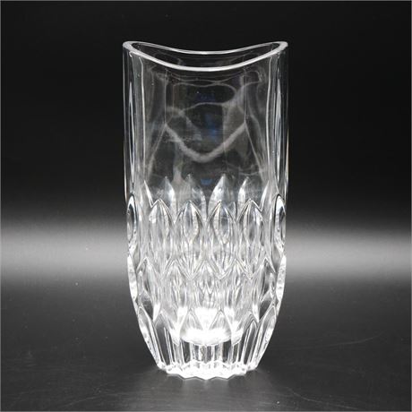Oval Cut Crystal Vase